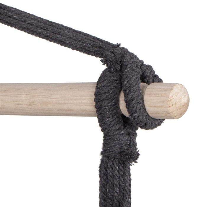 Hamac tip leagan suspendat pentru casa sau gradina, gri cu perne, 130x100cm, 150kg [18]