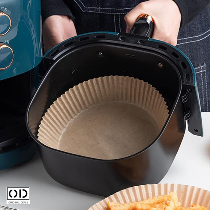 hartie de copt pentru air fryer Hartie de copt pentru friteoza hartie de copt in forma de farfurie hartie de copt rotunda hartie de unica folosinta pentru air fryer [15]