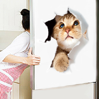 Sticker Autocolant Decorativ pentru Multiple Suprafete cu 3 Pisici Simpatice [2]