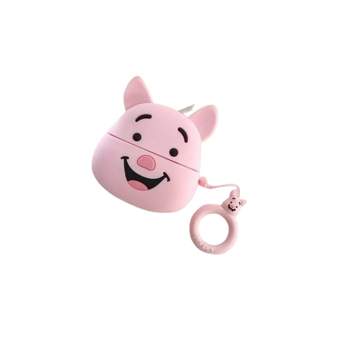 Husa AirPods cu Inel Prindere Model 1 Porc Roz [4]