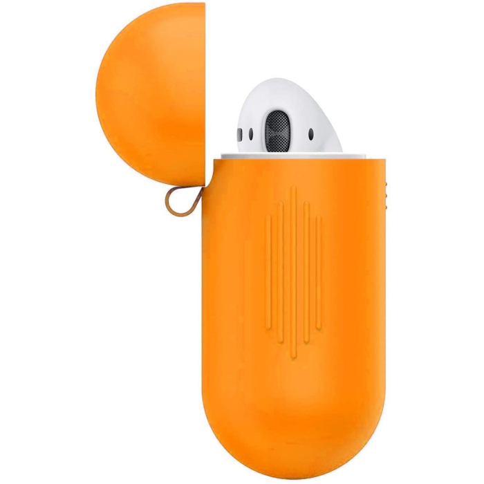 Husa AirPods cu Inel Prindere Portocaliu [3]