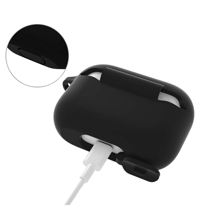 Husa AirPods Pro cu Inel Prindere Negru [3]