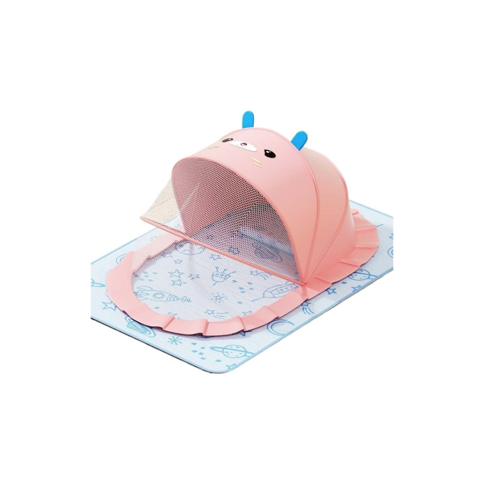 Husa Anti-Tantari, , Pliabila, Protectie 360 Grade, Parasolar, 0-1 An, 60 x 55 x 5 cm, Roz [4]