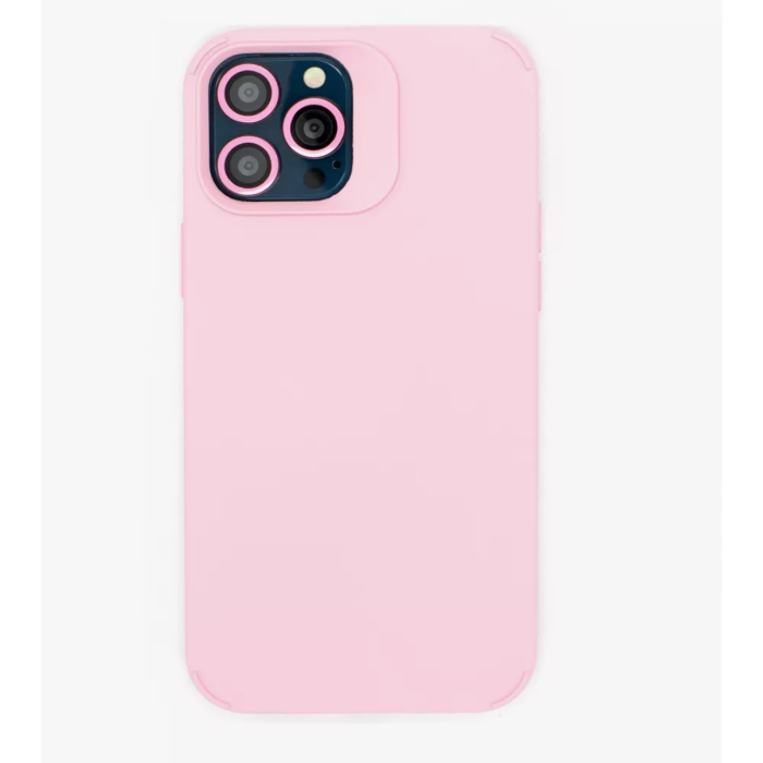 Husa Apple iPhone 14 Pro, , din Silicon Lichid, Interior din Microfibra, Lentile Fosforescente de Protectie Camera, Anti Amprenta, Rezistenta la Socuri, Roz [5]