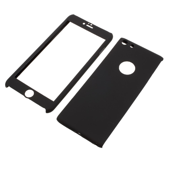 Husa Apple iPhone 6/6S Full Cover 360 Negru + Folie de protectie [8]