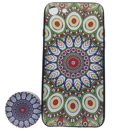 Husa Apple iPhone 6 Plus/6S Plus Multicolor Model Paun Popsocket inclus [2]