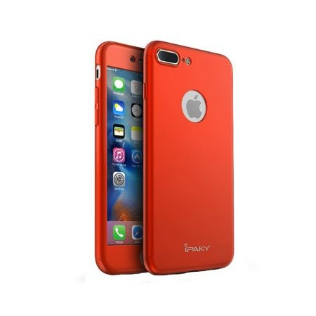 Husa Apple iPhone 7 Plus IPAKY Full Cover 360 Rosu + Folie Cadou [3]