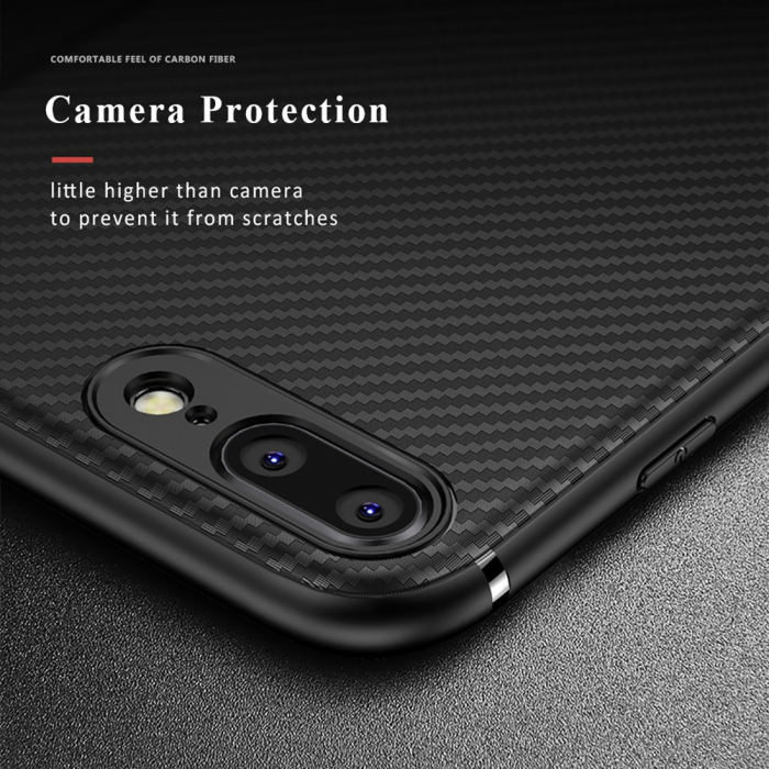 Husa Apple iPhone 8 Plus IPAKY Carbon Fiber Negru [5]