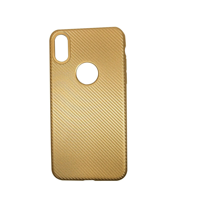 Husa Apple iPhone X i-Zore Carbon Fiber Auriu [6]