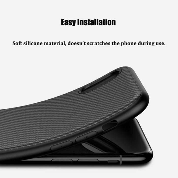Husa Apple iPhone X IPAKY Carbon Fiber Negru [5]
