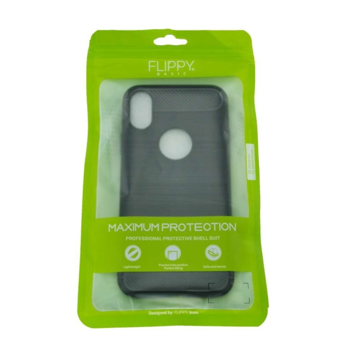 Husa Apple iPhone X Tpu, carbon, Negru [4]