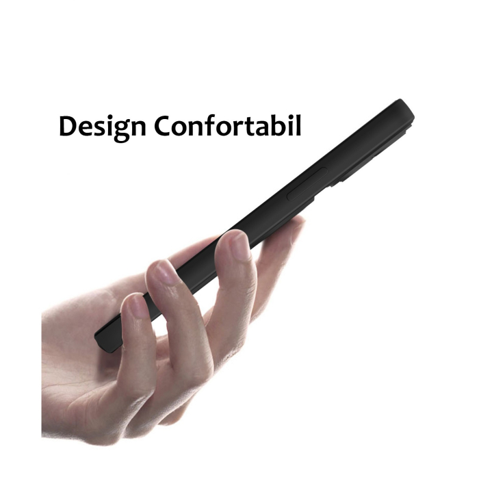 Husa Armor Design cu Stand pentru iPhone 12, Negru/Alb, Suport Auto Magnetic, Wireless Charge, Protectie Antisoc,  [4]