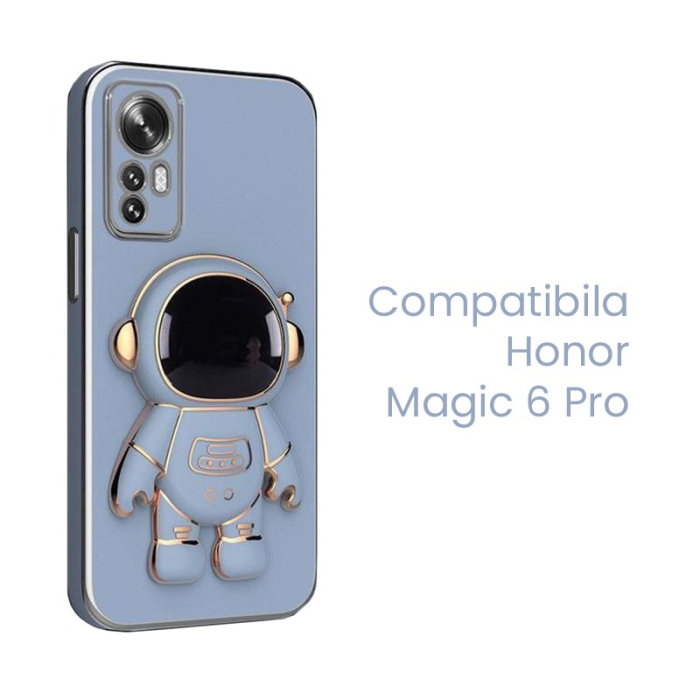 Husa de Protectie 2 in 1, , Husa de Protectie pentru Honor Magic 6 Pro, Model Astronaut cu Suport, din TPU, Albastru [2]