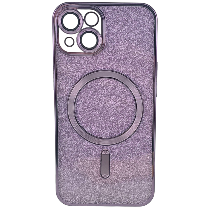 Husa de Protectie 2 in 1, , pentru Apple iPhone 14 Plus, Compatibila MagSafe, Magnetica, cu Protectie Lentila, din TPU, Mov [2]