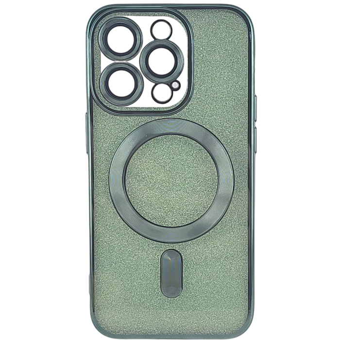 Husa de Protectie 2 in 1, , pentru Apple iPhone 14 Pro Max, Compatibila MagSafe, Magnetica, cu Protectie Lentila, din TPU, Verde [2]