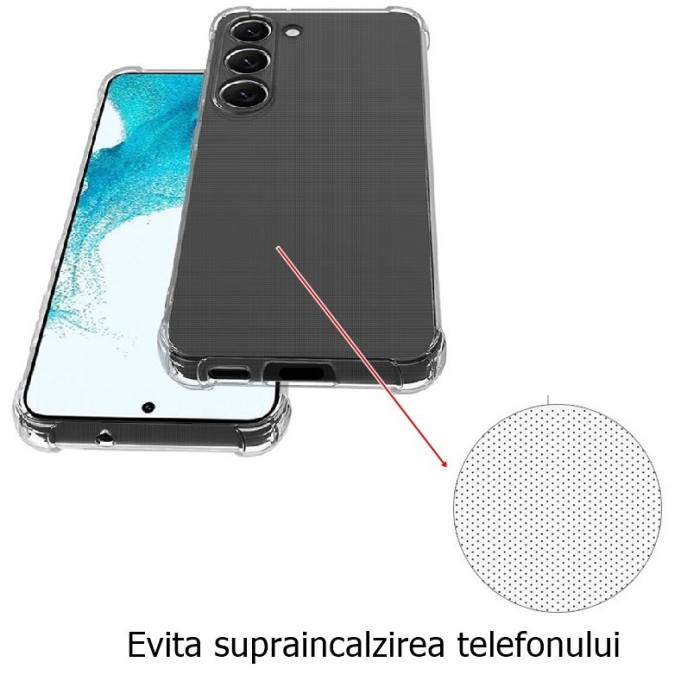 Husa de protectie , Airbag Shock Absorption, TPU, pentru Samsung Galaxy A14 4G/5G , Transparent [7]