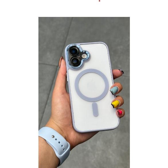 Husa de Protectie Compatibil cu iPhone 16 Plus, , Incarcare Wireless, Tehnologie Magsafe, Carcasa din TPU/ PC, Protectie Camera, Antisoc, Antizgariere, Mov (lila) - Transparent [4]