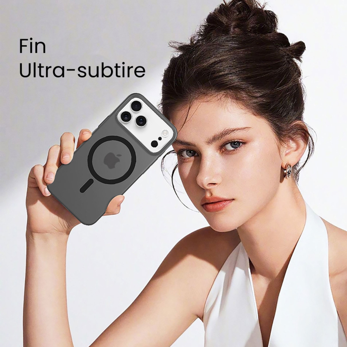 Husa de Protectie compatibila Apple iPhone 17 Pro, , Magnetica Ultra-subtire, Anti-alunecare, Protectie PC, Rezistenta la Zgirieturi, Negru [7]