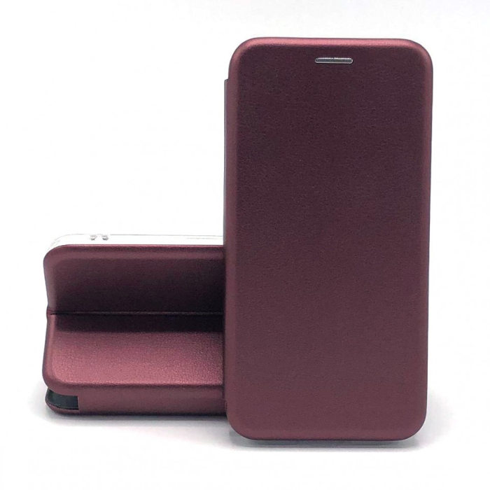 Husa de protectie compatibila cu Apple iPhone 12 Mini Magnet Book Case Bordo [2]