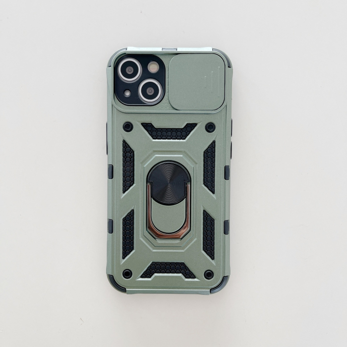 Husa de protectie compatibila cu Apple iPhone 13 Defender Model 4 cu suport,Verde [3]