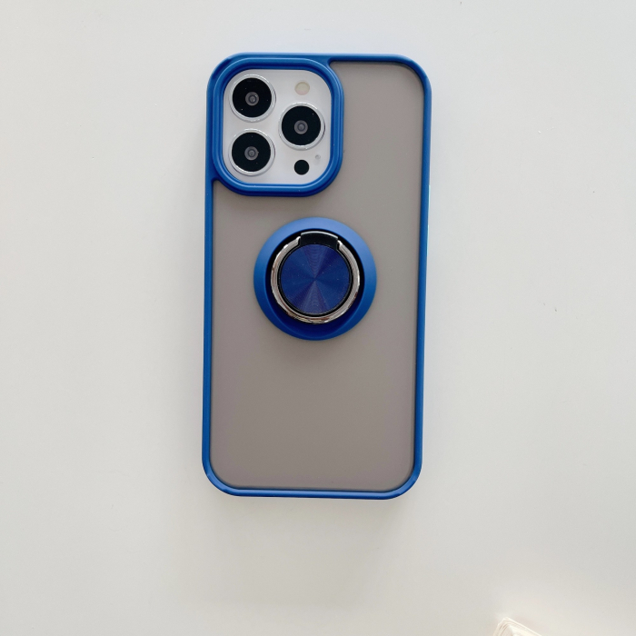 Husa de protectie compatibila cu Apple iPhone 13 Mini,Defender cu prindere inel,Albastru [3]