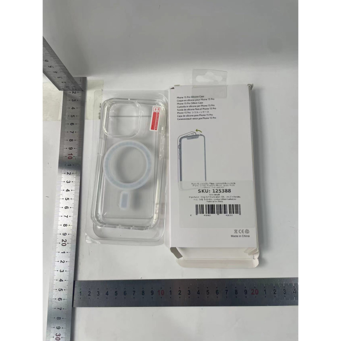 Husa de protectie compatibila cu Apple iPhone 15 Pro, MagSafe Blister, gaura mare camera, transparenta [7]