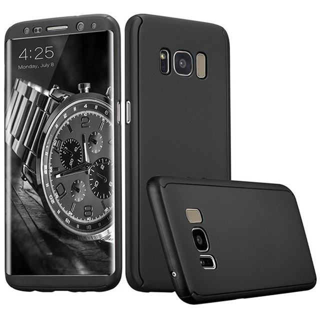 Husa de protectie compatibila cu Samsung Galaxy S8 Plus Full Cover 360 Negru + Folie de protectie [3]