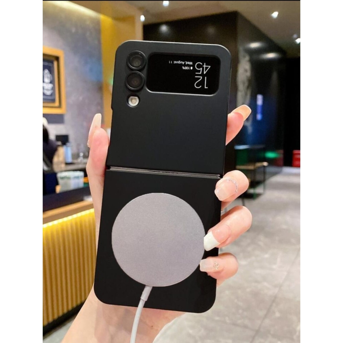 Husa de Protectie, , Compatibila cu Samsung Galaxy Z Flip5, Magsafe Pliabila, Incarcare Wireless, Negru [2]