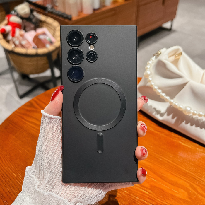 Husa de protectie , cu incarcare Wireless, Tehnologie Magsafe, pentru Samsung Galaxy S23 , Negru [3]