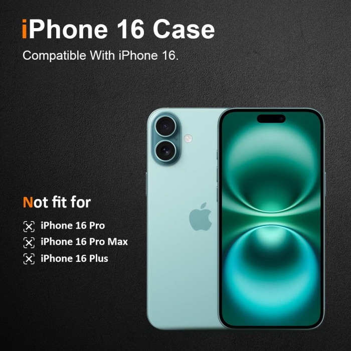 Husa de Protectie din Silicon, pentru Apple iPhone 16, PC, Antisoc, Rezistenta la Impact, Transparenta [6]