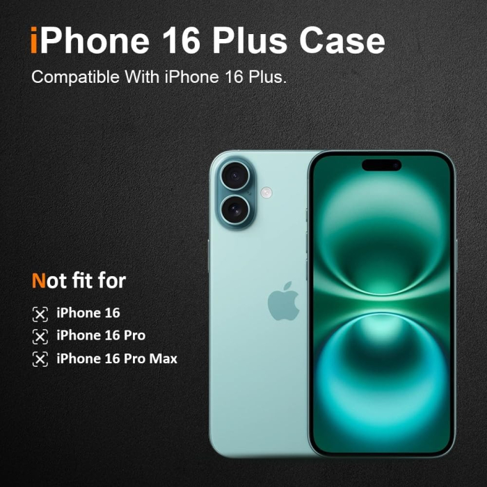 Husa de Protectie din Silicon, pentru Apple iPhone 16 Plus, PC, Antisoc, Rezistenta la Impact, Transparenta [3]