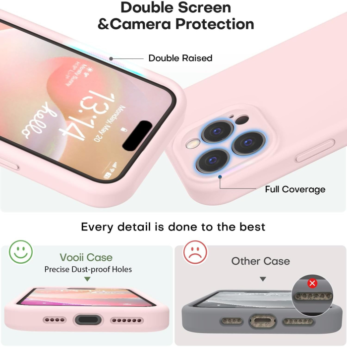 Husa de Protectie Matte TPU, , pentru Apple iPhone 16 Pro Max, Protectie Camera, Antisoc, Antizgariere, Antialunecare, Acoperire Completa, Roz [4]