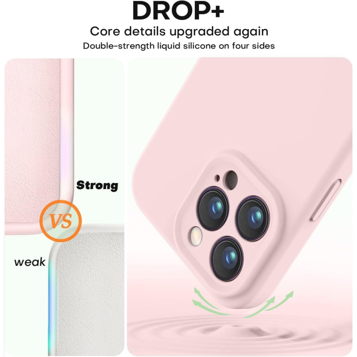 Husa de Protectie Matte TPU, , pentru Apple iPhone 16 Pro Max, Protectie Camera, Antisoc, Antizgariere, Antialunecare, Acoperire Completa, Roz [5]