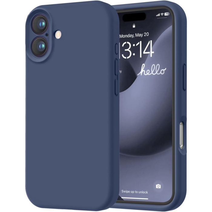 Husa de Protectie Matte TPU, , pentru Apple iPhone 16, Protectie Camera, Antisoc, Antizgariere, Antialunecare, Acoperire Completa, Albastru [5]