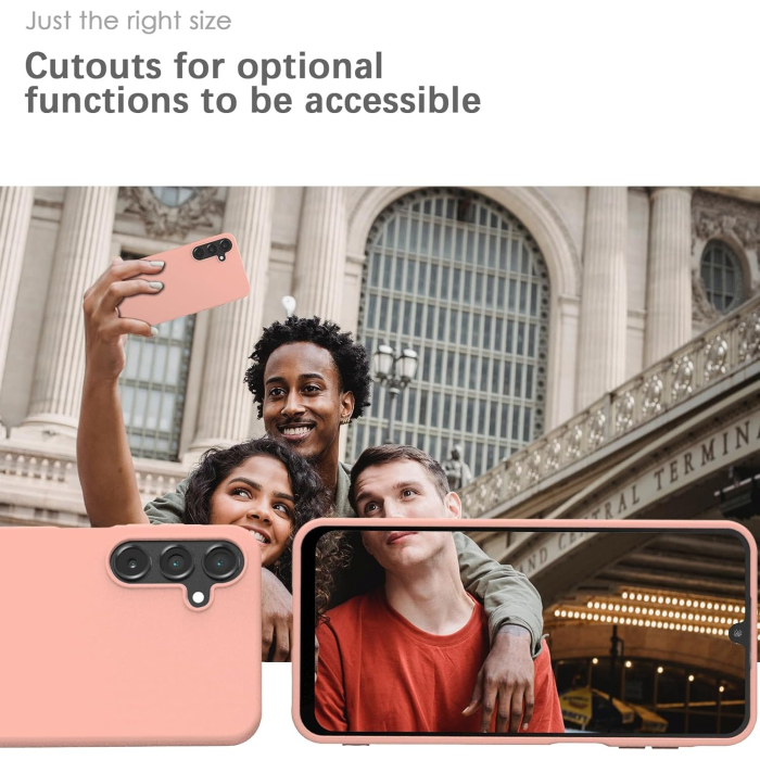 Husa de Protectie Matte TPU, , pentru Samsung Galaxy S23 FE 5G, Protectie Camera, Antisoc, Antizgariere, Antialunecare, Acoperire Completa, Roz [7]