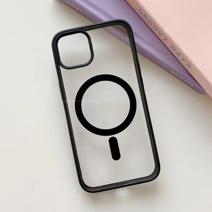 Husa de Protectie, , pentru Apple iPhone 12/12 Pro, Acoperire Totala, Magnetica, Wireless, din Acrilic Mat Colorat, Negru [3]