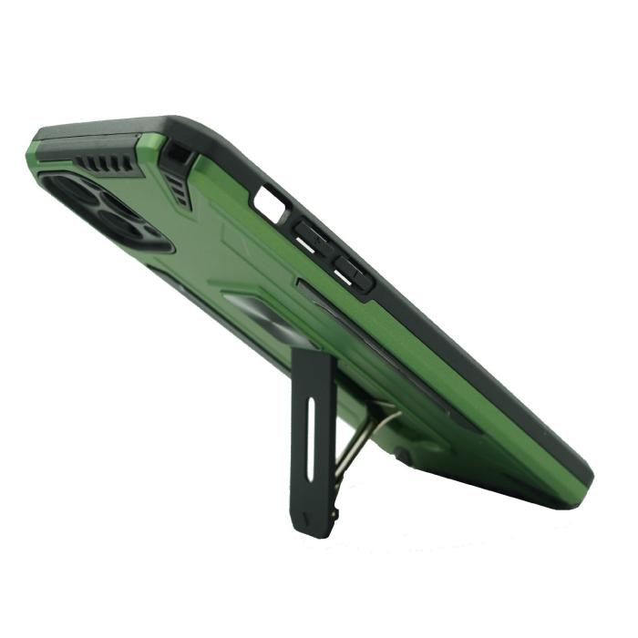 Husa de protectie pentru Apple iPhone 12 Defender Sergeant Brave cu suport, Verde deschis [6]