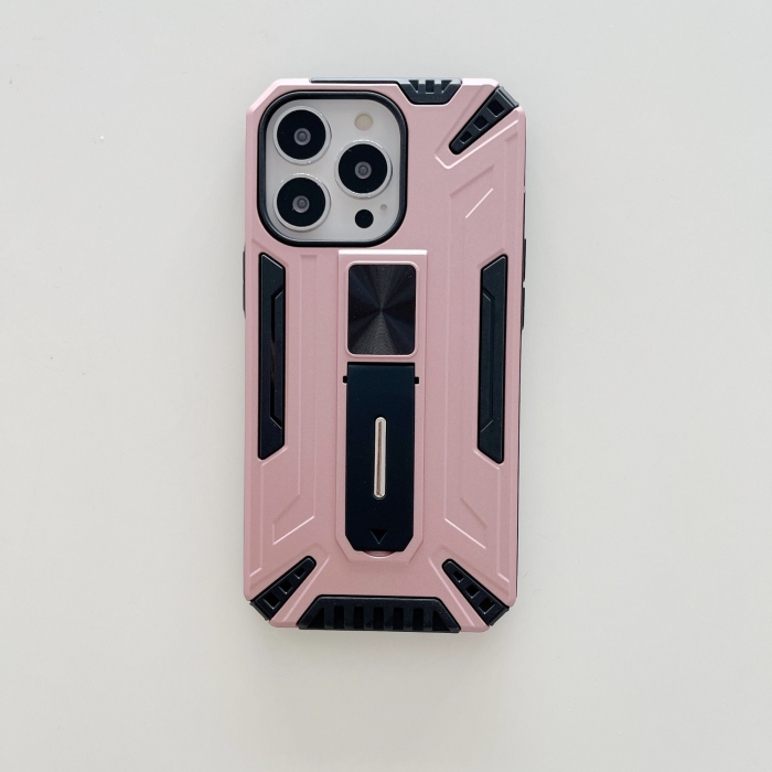 Husa de protectie pentru Apple iPhone 13 Pro Defender Sergeant Brave cu suport,Roz Auriu [2]