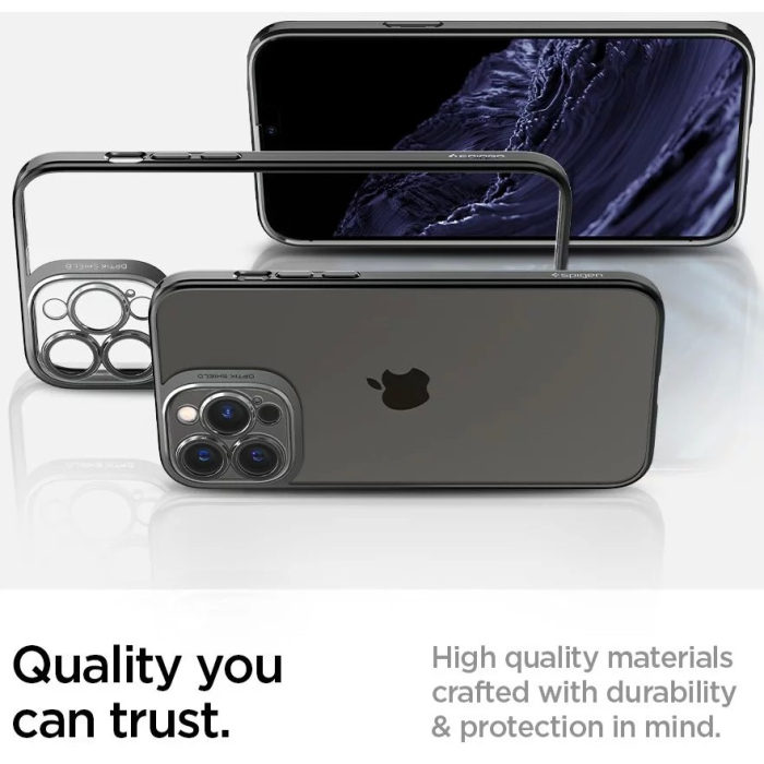 Husa de protectie pentru Apple iPhone 14 Pro, , Bracket series cu suport si protectie pentru camera, Transparent [3]