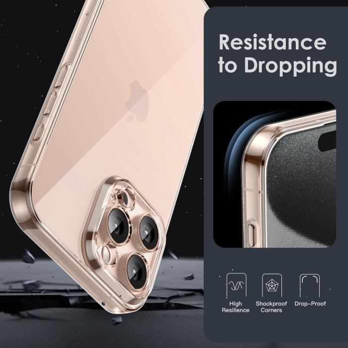 Husa de Protectie, , pentru Apple iPhone 16 Pro Max, TPU, Antisoc, Rezistenta la Impact, Protectie Camera, Transparenta [4]