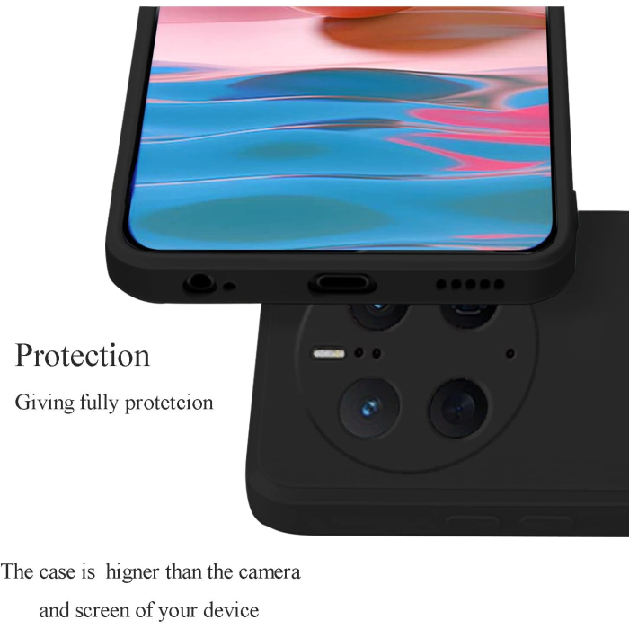 Husa de Protectie, , pentru Huawei Mate 50 Pro, Liquid Silicone, cu Microfibra pe Interior, Protectie Antisoc, Compatibil Incarcare Wireless, Negru [10]