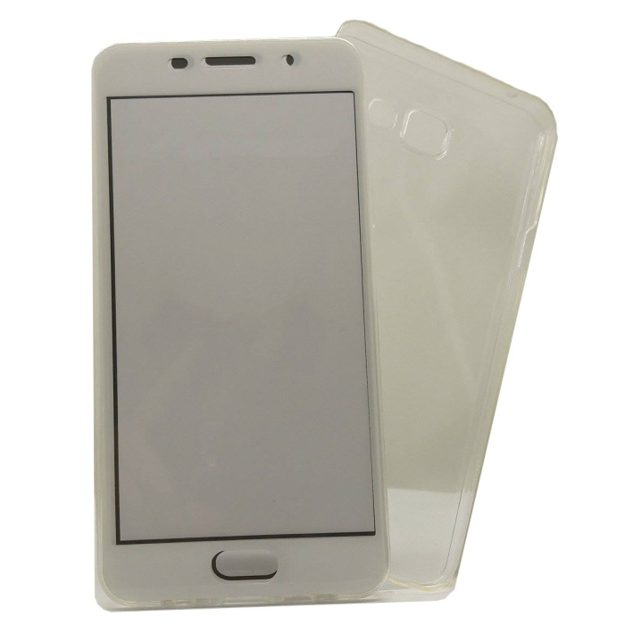 Husa de protectie ® pentru Samsung A7 2016 Full Tpu 360 V2 Transparent cu margini albe [2]