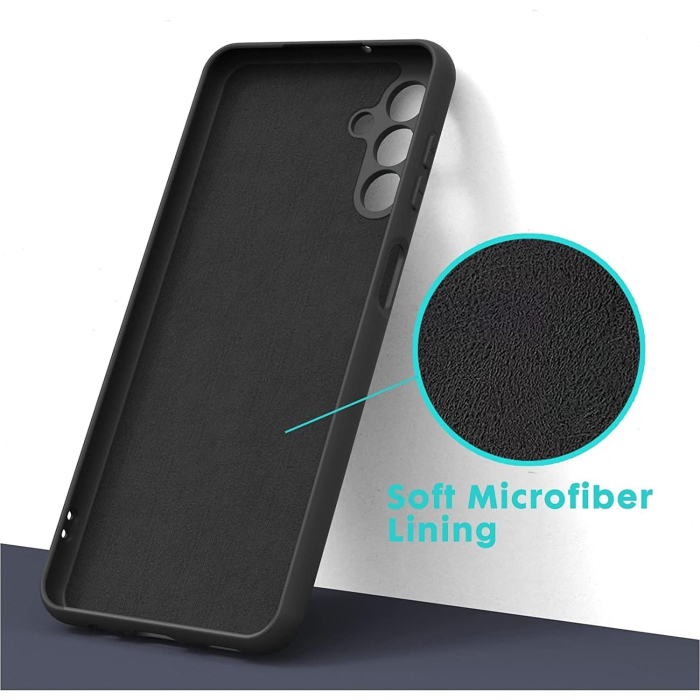 Husa de Protectie, , pentru Samsung Galaxy S24 FE, Liquid Silicone, cu Microfibra pe Interior, Protectie Antisoc, Compatibil Incarcare Wireless, Negru [5]