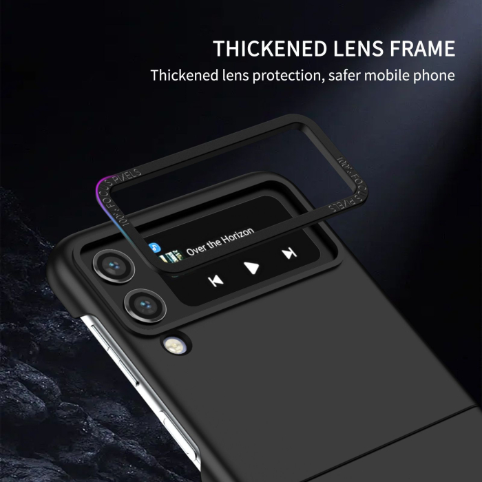Husa de Protectie, , pentru Samsung Galaxy Z Flip 4 / Z Flip 4 5G, din PC, cu Pliere Tridimensionala, Multifunctionala, Neagra [2]