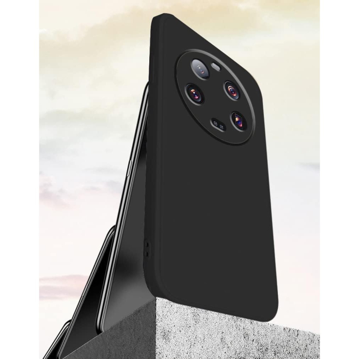 Husa de Protectie, , pentru Xiaomi 14 Ultra, Liquid Silicone, cu Microfibra pe Interior, Protectie Antisoc, Compatibil Incarcare Wireless, Negru [3]