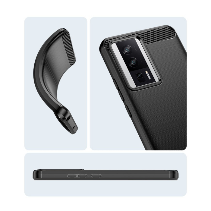 Husa de Protectie pentru Xiaomi Redmi 12, , Protectie 360, din TPU cu element de Carbon, Anti Alunecare, 1.8 mm, Negru [6]