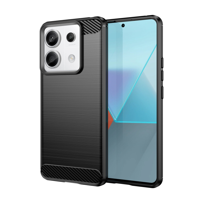 Husa de Protectie pentru Xiaomi Redmi Note 13 Pro Plus, , Protectie 360, din TPU cu element de Carbon, Anti Alunecare, 1.8 mm, Negru [7]
