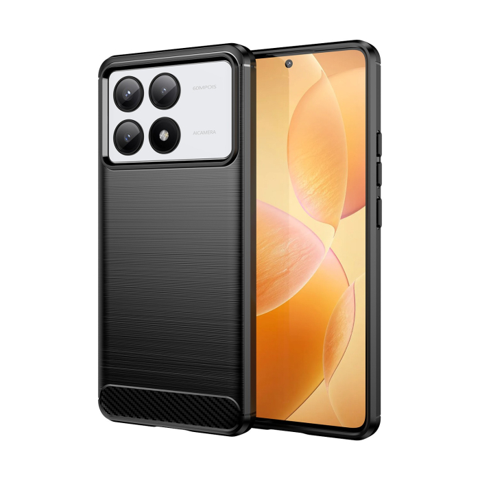Husa de Protectie pentru Xiaomi Redmi Note 13C 5G, , Protectie 360, din TPU cu element de Carbon, Anti Alunecare, 1.8 mm, Negru [7]