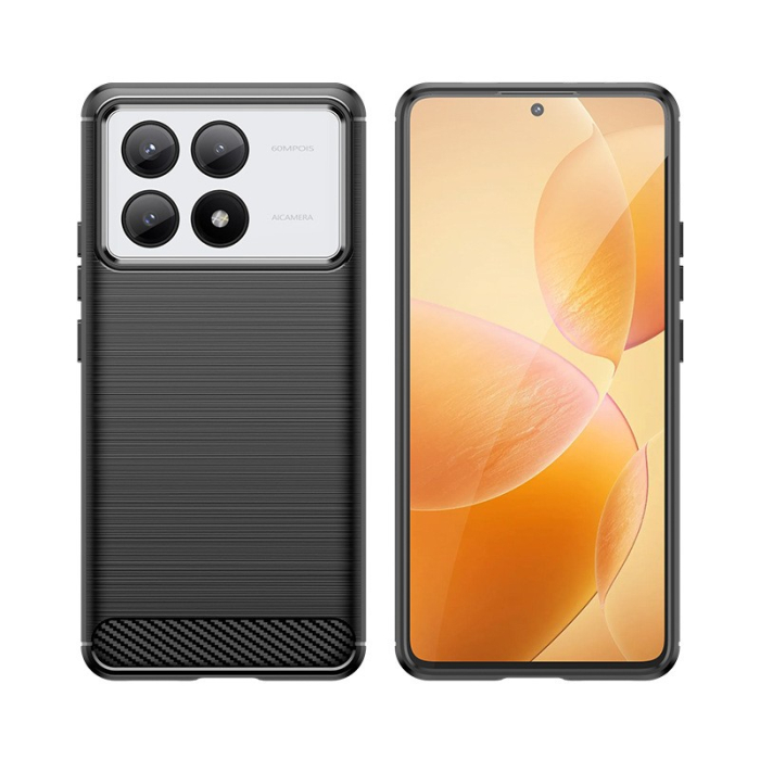 Husa de Protectie pentru Xiaomi Redmi Note 13C 5G, , Protectie 360, din TPU cu element de Carbon, Anti Alunecare, 1.8 mm, Negru [2]