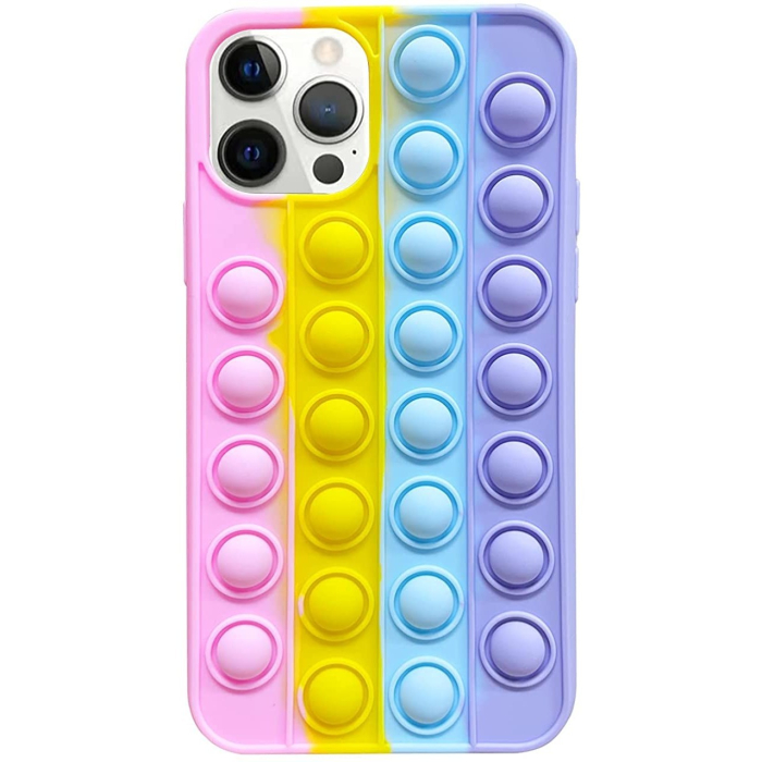 Husa de protectie Pop It compatibila cu Apple iPhone 13,Model 8,Multicolor [3]